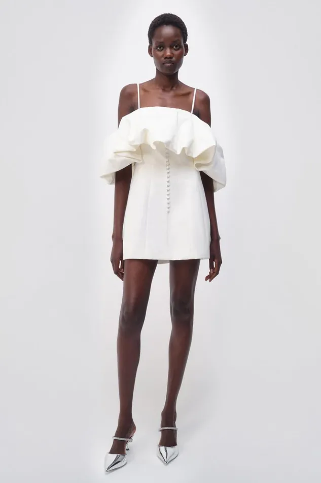 Women Puff Dress Natural White Jonathan Simkhai Dresses and Jumpsuits