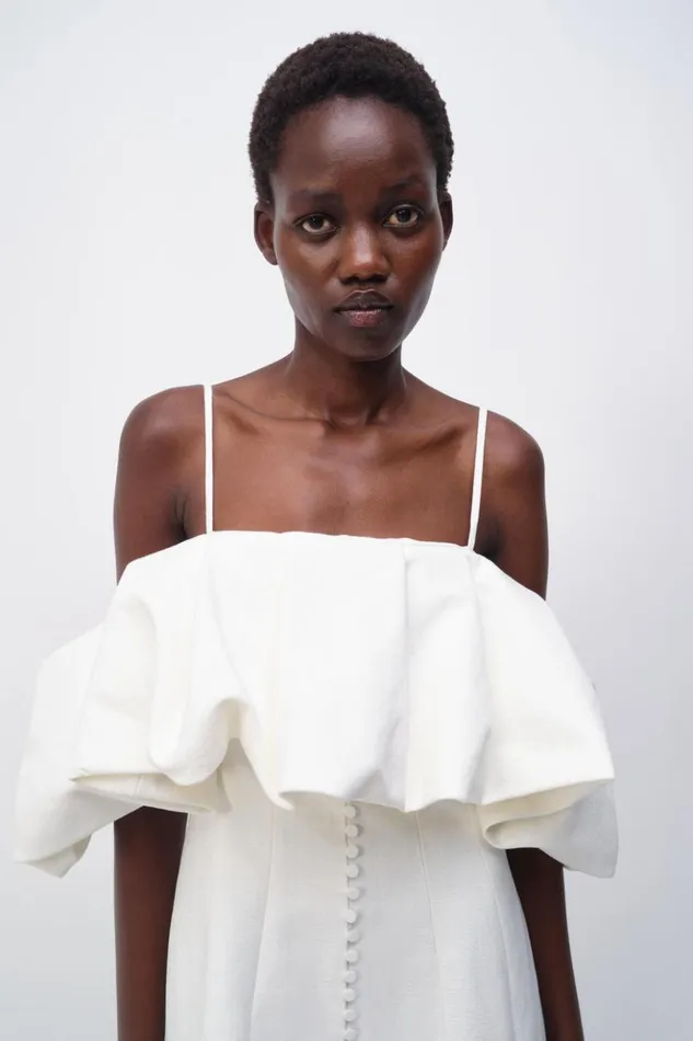 Women Puff Dress Natural White Jonathan Simkhai Dresses and Jumpsuits