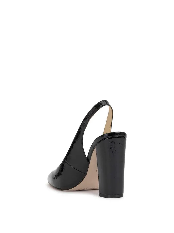 Women Pumps Jessica Simpson Noula Slingback Pointed Toe Pump In Black Patent