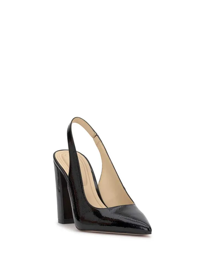 Women Pumps Jessica Simpson Noula Slingback Pointed Toe Pump In Black Patent