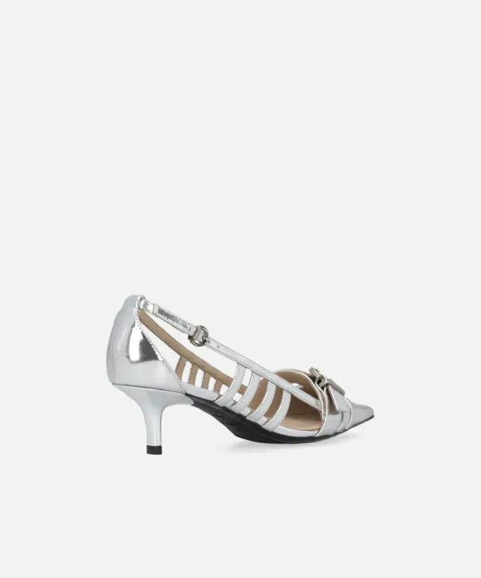 Women Pumps Pinko Silver Mirrorfinish Slingback Pumps Silver