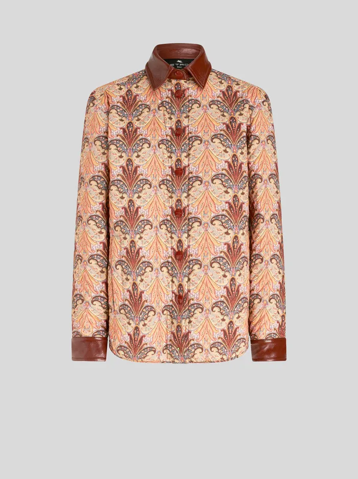 Women Quilted Shirt With Paisley Design Etro Coats And Outerwear