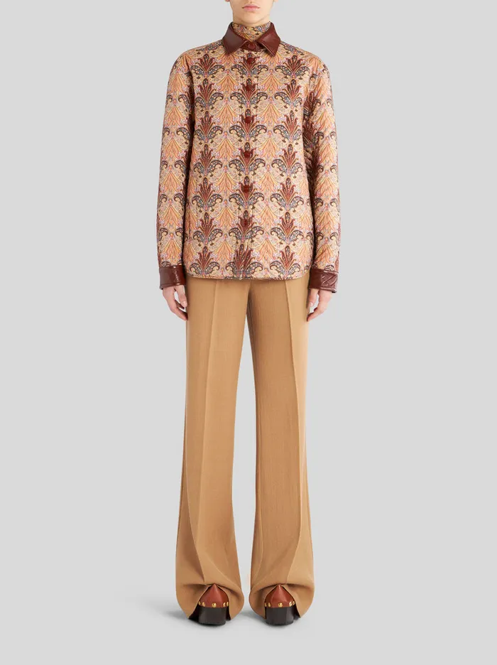 Women Quilted Shirt With Paisley Design Etro Coats And Outerwear