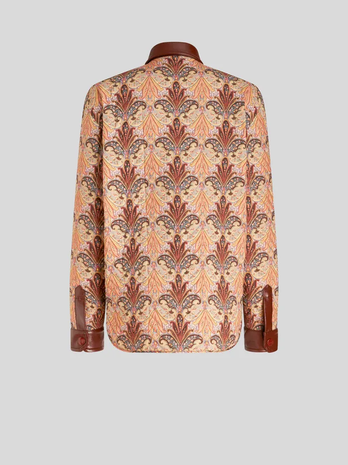 Women Quilted Shirt With Paisley Design Etro Coats And Outerwear