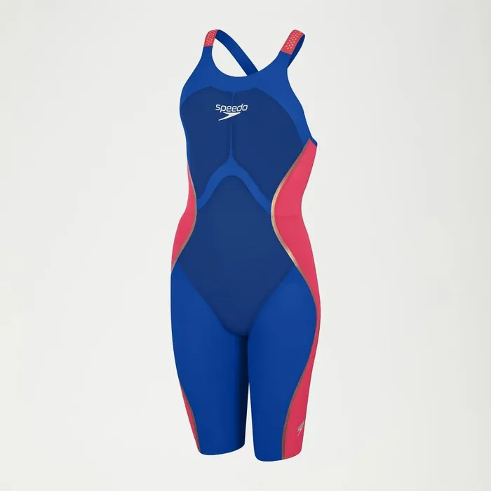 Women Racing Suits Speedo Womens Fastskin LZR Pure Intent Openback Kneeskin BlueRed Women Racing Suits Speedo Womens Fastskin LZR Pure Intent Openback Kneeskin BlueRed