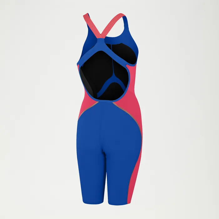 Women Racing Suits Speedo Womens Fastskin LZR Pure Intent Openback Kneeskin BlueRed Women Racing Suits Speedo Womens Fastskin LZR Pure Intent Openback Kneeskin BlueRed