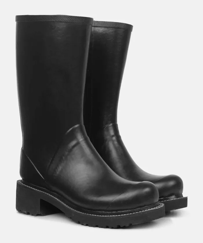 Women Rainboots Medium Ilse Jacobsen 34 Rubber Boots With Zip 8211 Black