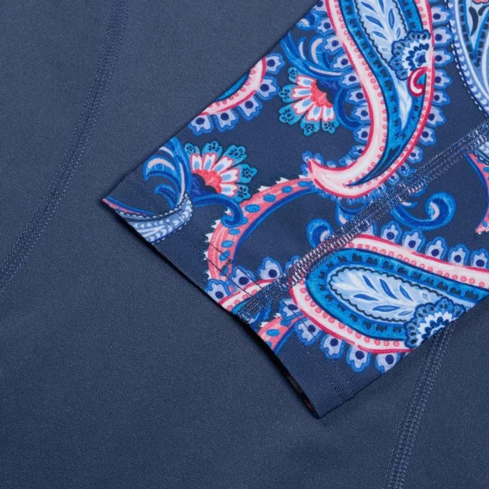 Women Rash Vests Speedo Women039s Printed Short Sleeve Rash Top NavyBlue