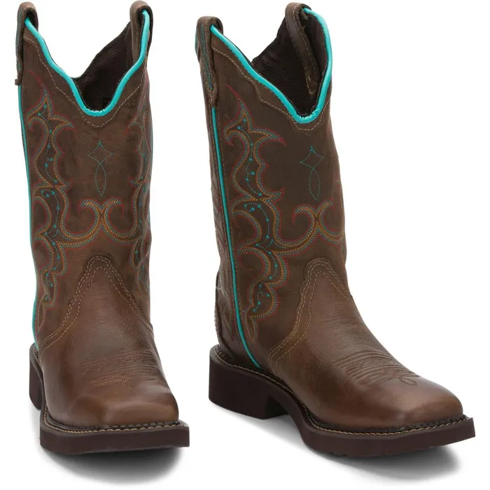 WOMEN Raya 12034 Western Boot Brown Justin Boots Western