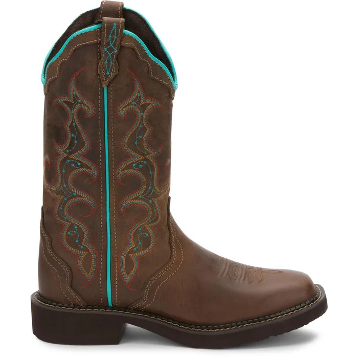 WOMEN Raya 12034 Western Boot Brown Justin Boots Western