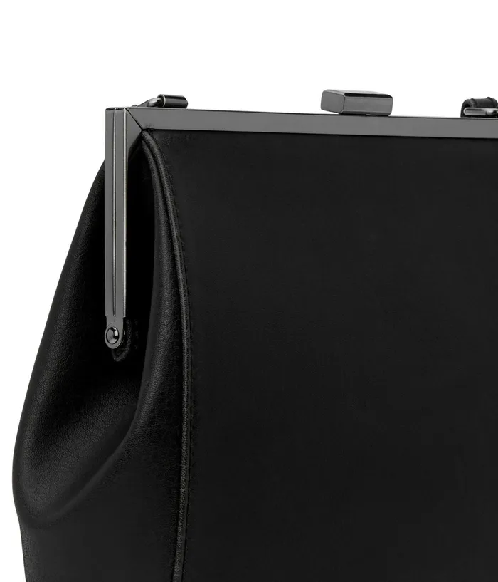 Women Reika Vegan Frame Crossbody Bag 8211 Vintage Black Matt and Nat Crossbody