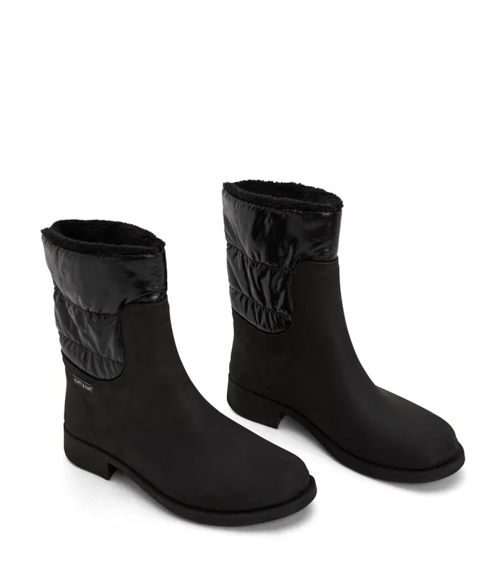 Women Romina Vegan Rain Boots Black Matt and Nat Waterproof