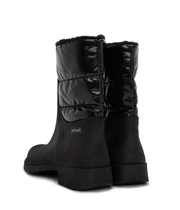 Women Romina Vegan Rain Boots Black Matt and Nat Waterproof