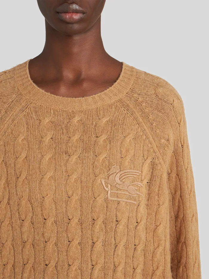 Women Round Neck Cashmere Jumper Etro Knitwear