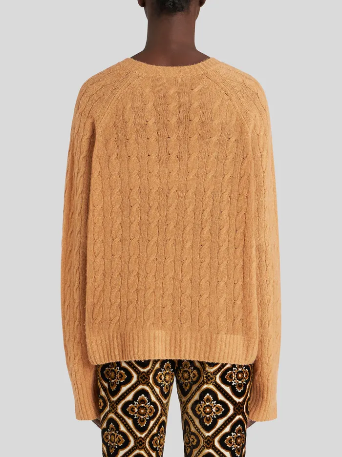 Women Round Neck Cashmere Jumper Etro Knitwear