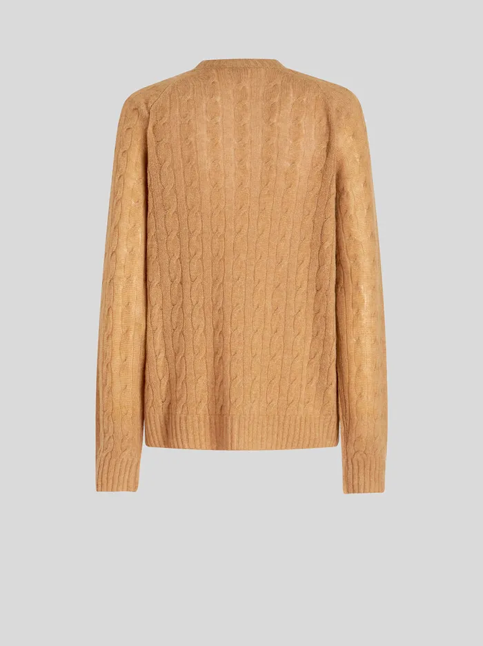 Women Round Neck Cashmere Jumper Etro Knitwear