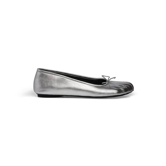 Women Sandals and Mules Balenciaga Anatomic Ballerina Metallized In Silver
