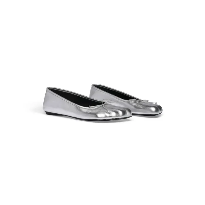 Women Sandals and Mules Balenciaga Anatomic Ballerina Metallized In Silver