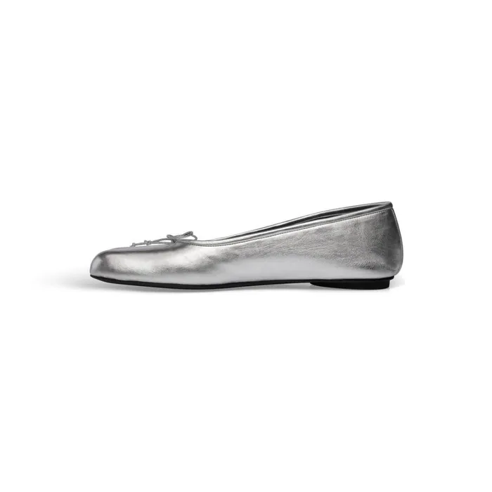 Women Sandals and Mules Balenciaga Anatomic Ballerina Metallized In Silver