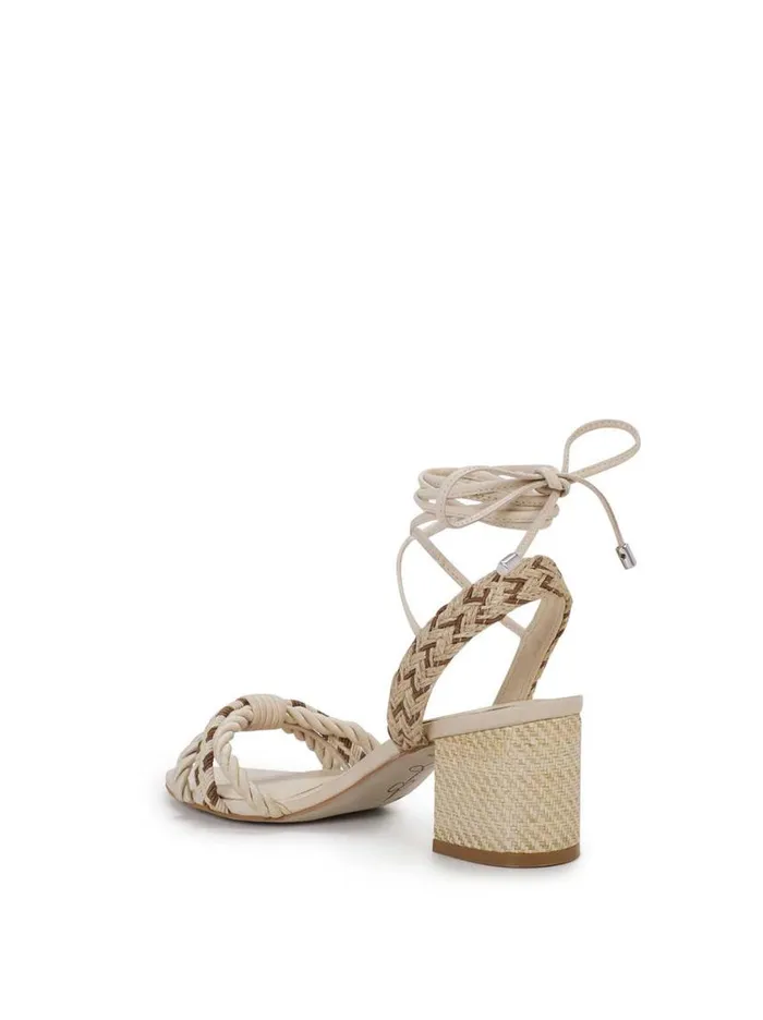 Women Sandals Jessica Simpson Prim Woven Block Heel Sandal In Cream