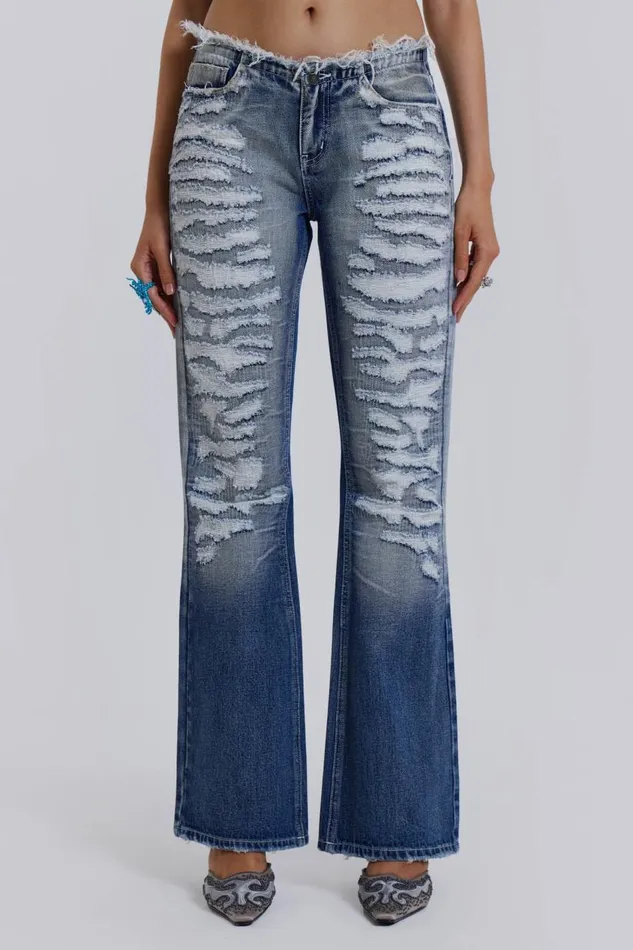 Women Scratchy Low Rise Jeans Jaded London Jeans