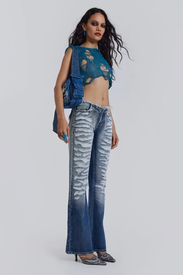 Women Scratchy Low Rise Jeans Jaded London Jeans
