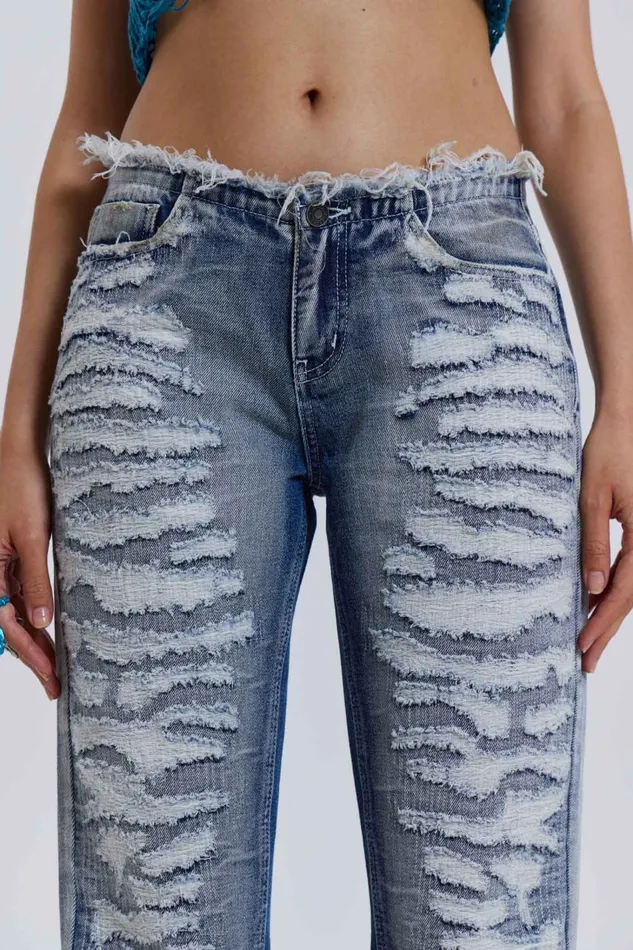 Women Scratchy Low Rise Jeans Jaded London Jeans