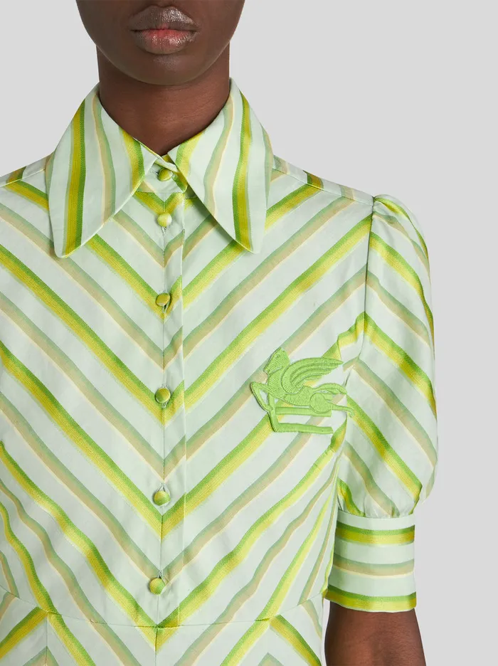 Women Shirt Dress With Degrad Stripes Etro Dresses