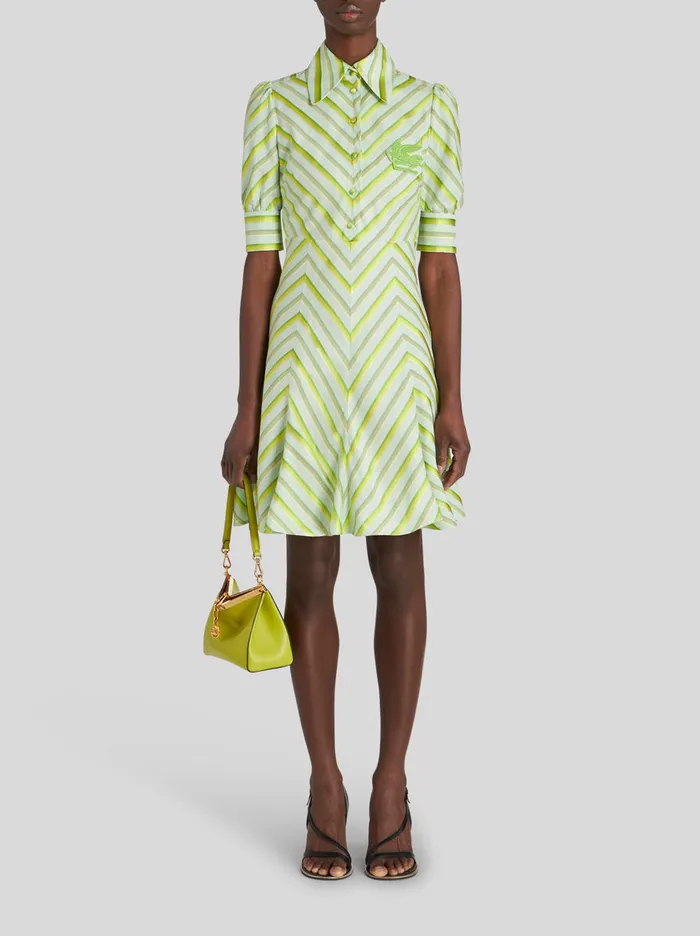 Women Shirt Dress With Degrad Stripes Etro Dresses