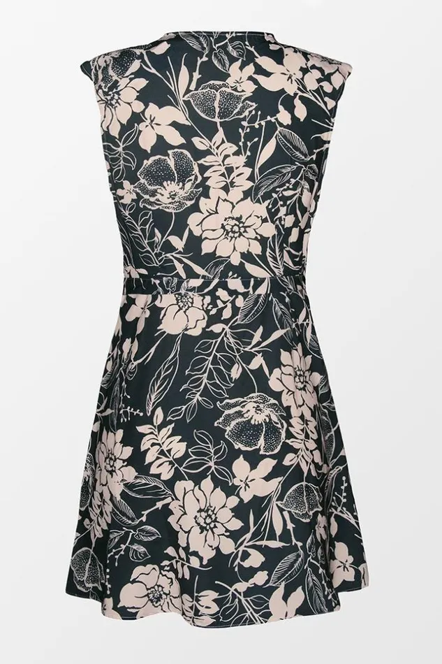 Women Short Dresses Cupshe Kehlani Sleeveless Tie Waiste Ruffle Dress Multicolor