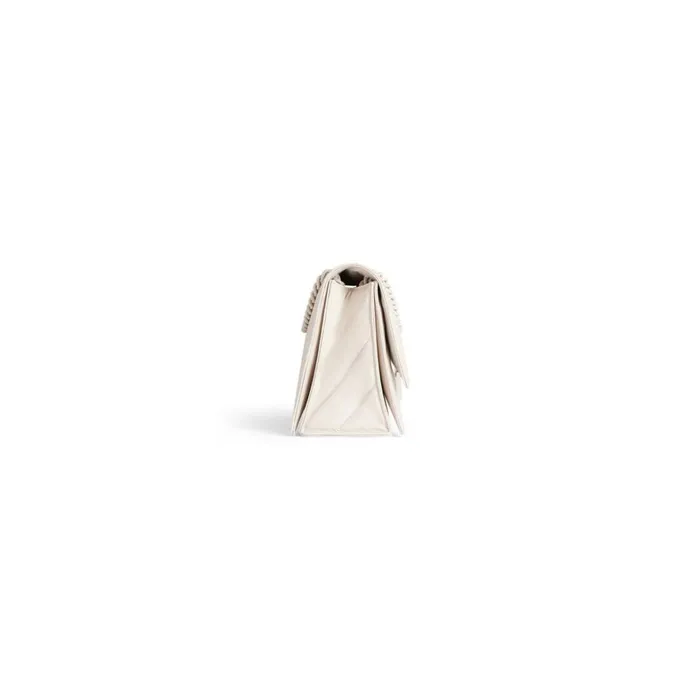 Women Shoulder Bags Balenciaga Crush Medium Chain Bag Quilted In Beige