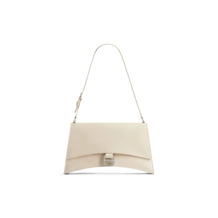 Women Shoulder Bags Balenciaga Crush Small Sling Bag In Beige
