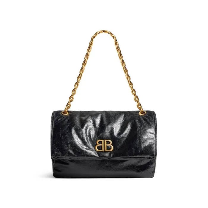 Women Shoulder Bags Balenciaga Monaco Medium Chain Bag In Black