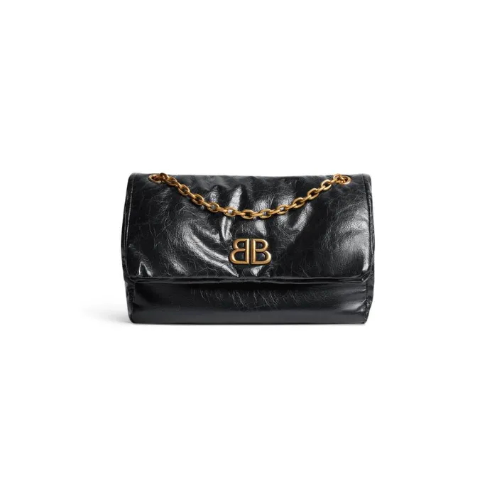 Women Shoulder Bags Balenciaga Monaco Medium Chain Bag In Black