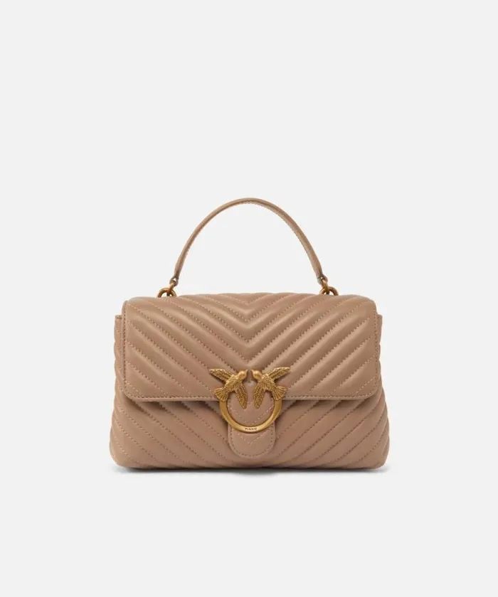 Women Shoulder Bags Pinko Classic Lady Love Bag Puff Chevron Ginger Biscuitantique Gold Women Shoulder Bags Pinko Classic Lady Love Bag Puff Chevron Ginger Biscuitantique Gold