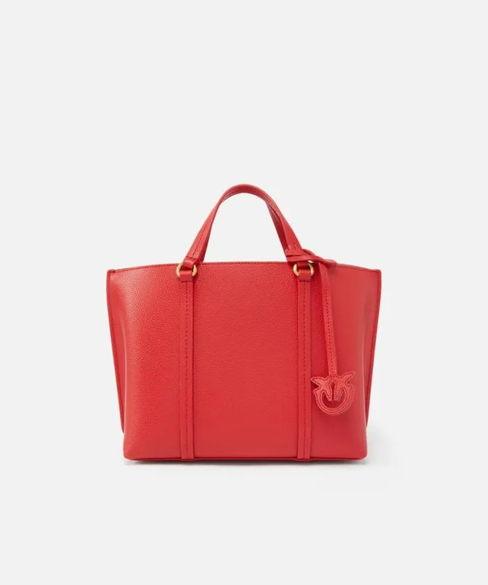 Women Shoulder Bags Pinko Large Tumbled Leather Shopper Bag Redantiquegold