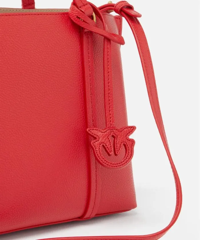 Women Shoulder Bags Pinko Large Tumbled Leather Shopper Bag Redantiquegold Women Shoulder Bags Pinko Large Tumbled Leather Shopper Bag Redantiquegold