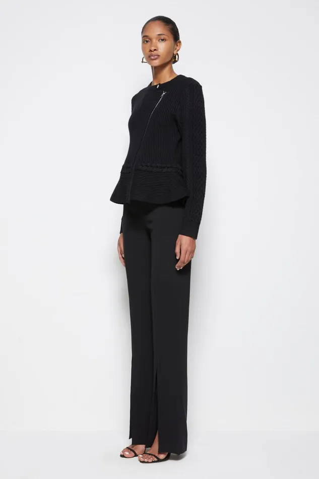 Women Signature Andi Peplum Jacket Black Jonathan Simkhai Knitwear