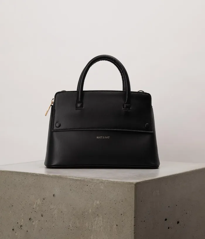 Women Silva Sm Small Vegan Satchel 8211 Appleskin Black Matt and Nat Satchels Women Silva Sm Small Vegan Satchel 8211 Appleskin Black Matt and Nat Satchels