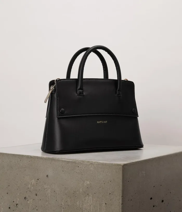 Women Silva Sm Small Vegan Satchel 8211 Appleskin Black Matt and Nat Satchels