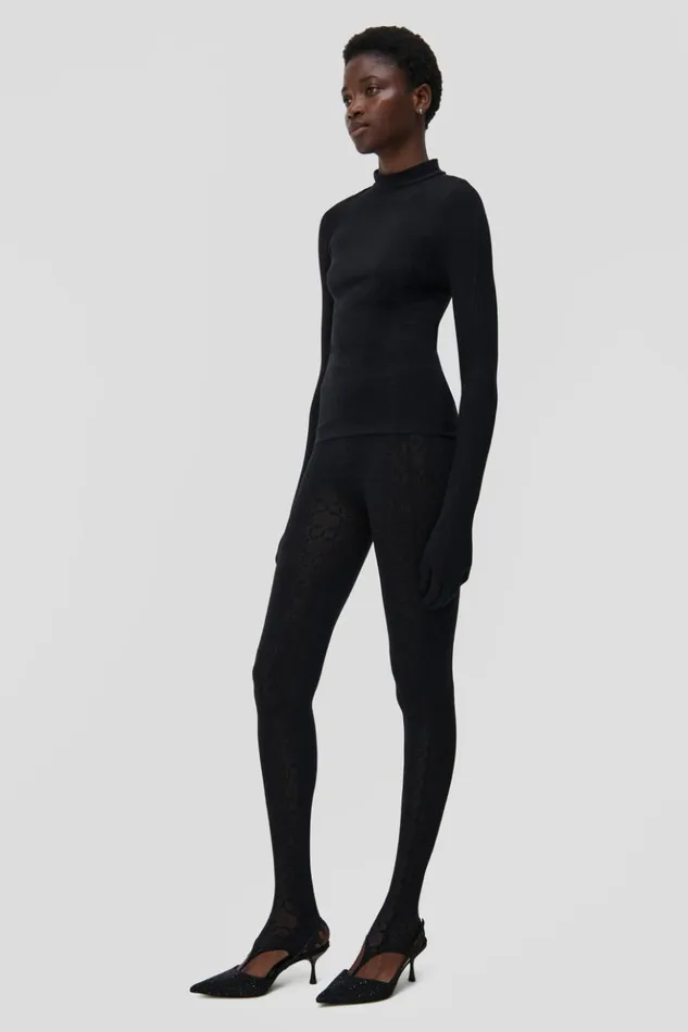 Women SIMKHAI Wolford Logo Top Black Jonathan Simkhai Knitwear