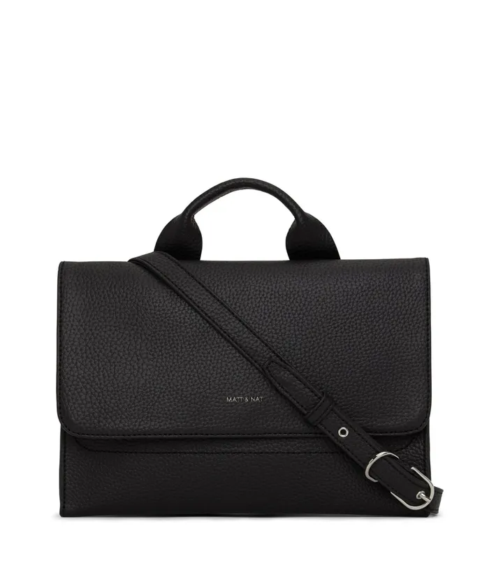 Women Sira Vegan Crossbody Bag 8211 Purity Black Matt and Nat Crossbody