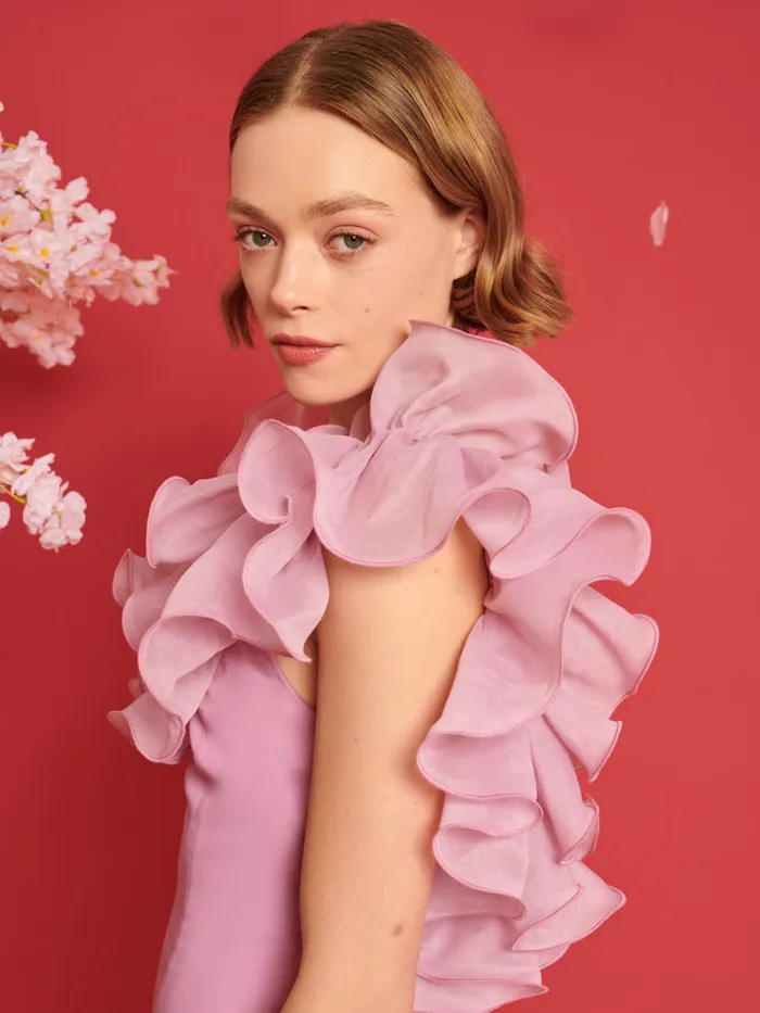 Women Sister Jane Dresses DREAM Blooming Ruffles Mini Dress Raspberry Pink