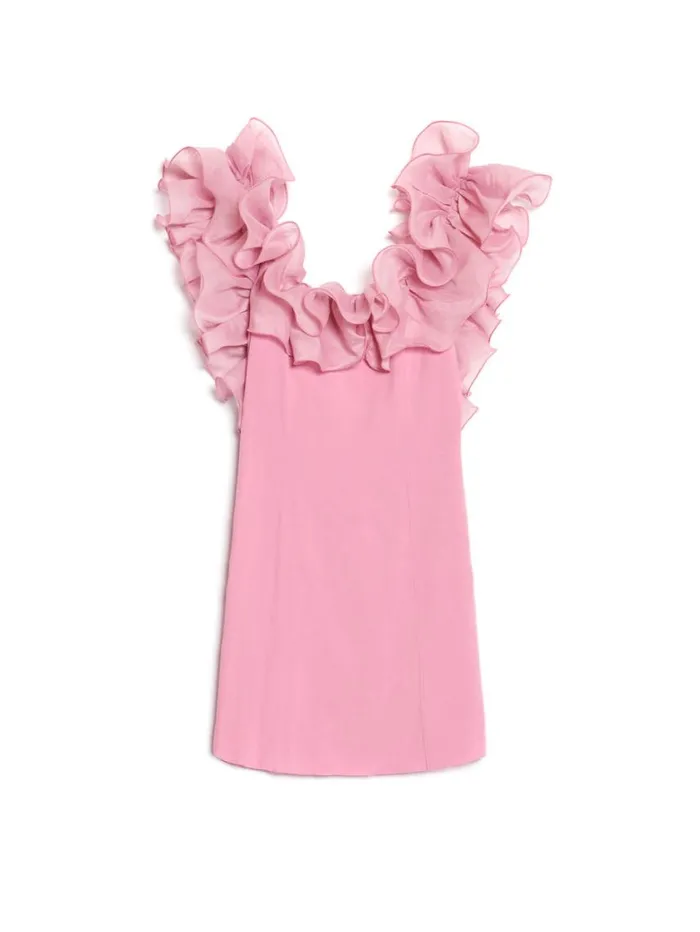 Women Sister Jane Dresses DREAM Blooming Ruffles Mini Dress Raspberry Pink