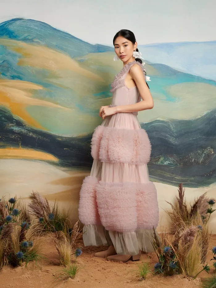 Women Sister Jane Dresses DREAM Montana Tulle Midi Dress Blush Pink