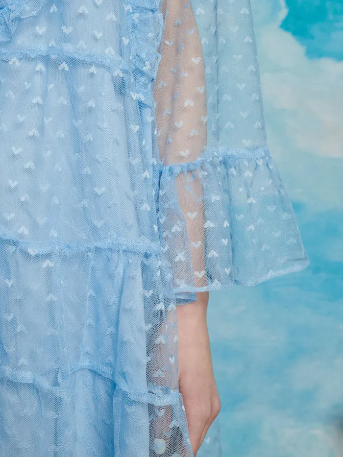 Women Sister Jane Dresses Dusty Hearts Mini Dress Cornflowerblue