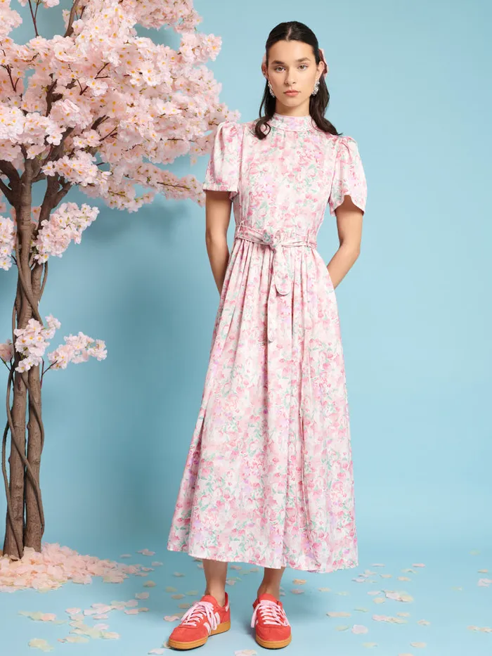 Women Sister Jane Dresses Kanzan Floral Midi Dress Blush Pink