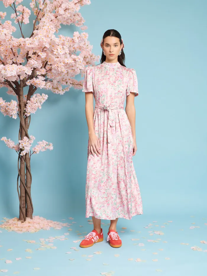 Women Sister Jane Dresses Kanzan Floral Midi Dress Blush Pink