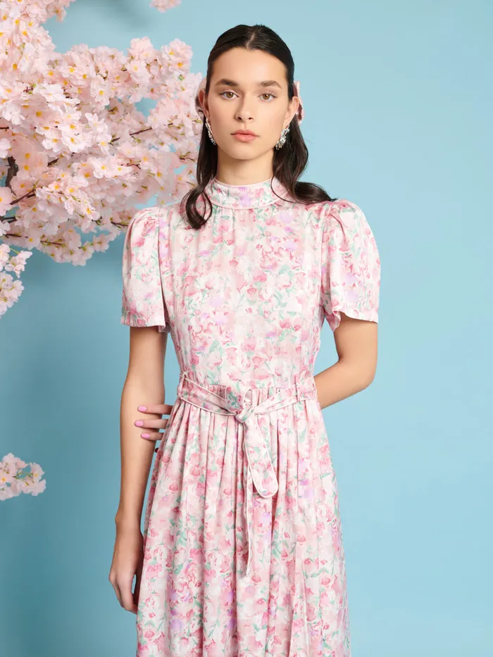 Women Sister Jane Dresses Kanzan Floral Midi Dress Blush Pink