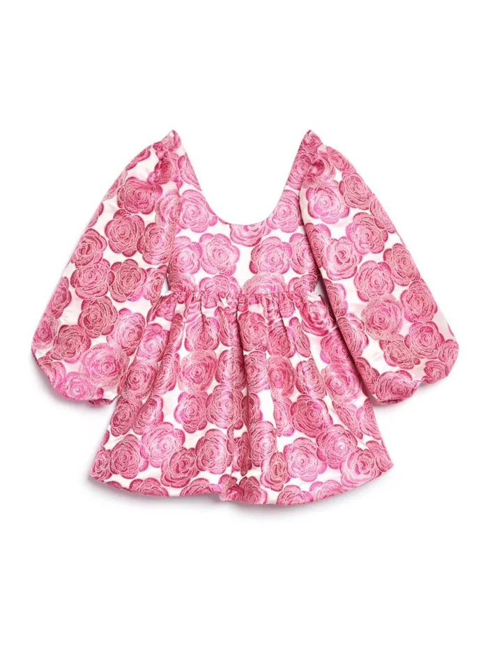 Women Sister Jane Dresses Rose Jacquard Mini Dress Raspberry Pink